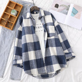 Hulianfu Spring New Women Big Plaid Full Sleeve Thick Warm Woolen Shirt Jacket Winter Oversize Tops Stylish Girl Casual Outwear T0N444T