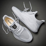 Mesh Men Shoes Breathable White Mens Sneakers Trendy Lace-Up Lightweight Black Walking Big Size Man Tenis Shoe Zapatillas Hombre