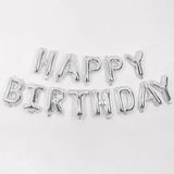 HULIANFU Silver Black Style Foil Letter Number Balloons Baby Shower Helium Ballon Happy Birthday Kids Adult Party Decoration Supplies