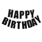 HULIANFU Silver Black Style Foil Letter Number Balloons Baby Shower Helium Ballon Happy Birthday Kids Adult Party Decoration Supplies
