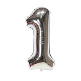 HULIANFU Silver Black Style Foil Letter Number Balloons Baby Shower Helium Ballon Happy Birthday Kids Adult Party Decoration Supplies