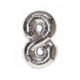 HULIANFU Silver Black Style Foil Letter Number Balloons Baby Shower Helium Ballon Happy Birthday Kids Adult Party Decoration Supplies