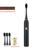 HULIANFU Newest Super Sonic Electric Toothbrushes for Adults Kids Smart Timer Rechargeable Whitening Toothbrush IPX7 with 3 Brush Heads