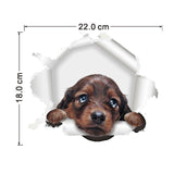 HULIANFU 2023 3D Lovely Pet Self-adhesive Wallpaper Children Living Room Bathroom Toilet Decals Mural Tattoo