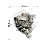 HULIANFU 2023 3D Lovely Pet Self-adhesive Wallpaper Children Living Room Bathroom Toilet Decals Mural Tattoo