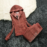 Hulianfu Spring/Fall Women's Brand Velvet Fabric Tracksuits Velour Suit Women Track Suit Hoodies And Pants fat sister sportswear