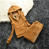 Hulianfu Spring/Fall Women's Brand Velvet Fabric Tracksuits Velour Suit Women Track Suit Hoodies And Pants fat sister sportswear