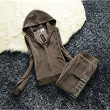 Hulianfu Spring/Fall Women's Brand Velvet Fabric Tracksuits Velour Suit Women Track Suit Hoodies And Pants fat sister sportswear