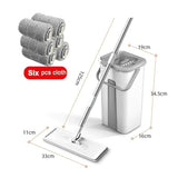 HULIANFU Mop magic Floor Squeeze squeeze mop with bucket flat bucket rotating mop for wash floor house home cleaning cleaner easy