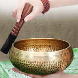 HULIANFU Nepal handmade Tibet Buddha sound bowl Yoga Meditation Chanting Bowl Brass Chime Handicraft music therapy Tibetan Singing Bowl