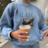 Hulianfu Vintage Zip up Women Sweatshirts Streetwear Letter Printed Hoodies Women Back To The Basics Loose Sweatshirt with Fleece