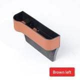 HULIANFU Leather Car Cup Holder Seat Organizer Holder Multifunctional Auto Seat Gap Storage Box Abs Seat Seam Pockets Trunk Organizer