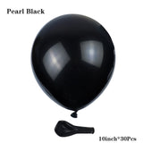 HULIANFU Silver Black Style Foil Letter Number Balloons Baby Shower Helium Ballon Happy Birthday Kids Adult Party Decoration Supplies