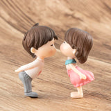 HULIANFU Mini Couple Figures Grandma Grandpa Sweety Lovers Couple Ornament For Fairy Garden Figurines Miniature Home Decoration
