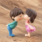 HULIANFU Mini Couple Figures Grandma Grandpa Sweety Lovers Couple Ornament For Fairy Garden Figurines Miniature Home Decoration