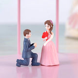 HULIANFU Mini Couple Figures Grandma Grandpa Sweety Lovers Couple Ornament For Fairy Garden Figurines Miniature Home Decoration