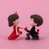 HULIANFU Mini Couple Figures Grandma Grandpa Sweety Lovers Couple Ornament For Fairy Garden Figurines Miniature Home Decoration