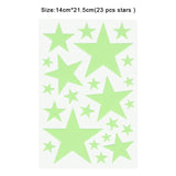 HULIANFU Luminous 3D Stars Dots Wall Sticker for Kids Room Bedroom Home Decoration Glow In The Dark Moon Decal Fluorescent DIY Stickers