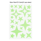 HULIANFU Luminous 3D Stars Dots Wall Sticker for Kids Room Bedroom Home Decoration Glow In The Dark Moon Decal Fluorescent DIY Stickers