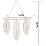 HULIANFU Macrame Wall Hanging Boho Tapestry Angels Wing Woven Bohemian Wall Decor Home Decoration For Apartment Bedroom Living Room