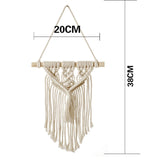 HULIANFU Macrame Wall Hanging Boho Tapestry Angels Wing Woven Bohemian Wall Decor Home Decoration For Apartment Bedroom Living Room