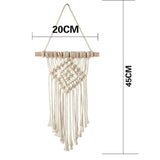 HULIANFU Macrame Wall Hanging Boho Tapestry Angels Wing Woven Bohemian Wall Decor Home Decoration For Apartment Bedroom Living Room