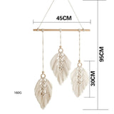 HULIANFU Macrame Wall Hanging Boho Tapestry Angels Wing Woven Bohemian Wall Decor Home Decoration For Apartment Bedroom Living Room