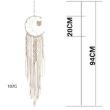 HULIANFU Macrame Wall Hanging Boho Tapestry Angels Wing Woven Bohemian Wall Decor Home Decoration For Apartment Bedroom Living Room