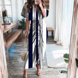 hulianfu Women Summer Elegant Button Ruched Bandage Shirt Dress Fashion Casual Short Sleeve Solid V Neck Beach Maxi Dress
