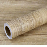 HULIANFU Wood Grain PVC Stickers for Wardrobe Cupboard Table Furniture Waterproof Self Adhesive Wallpaper Home Decor Wall Papers
