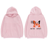 BE THE EFFECT Streetwear Hip Hop Punk Butterfly Goth Print Vintage Casual Loose Harajuku Hoodie Sweatshirt Hooded Pullover Tops