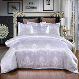 HULIANFU Jacquard Weave Duvet Cover Bed Euro Bedding Set for Double Home Textile Luxury Pillowcases Bedroom Comforter 220x240 no sheet