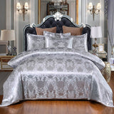 HULIANFU Jacquard Weave Duvet Cover Bed Euro Bedding Set for Double Home Textile Luxury Pillowcases Bedroom Comforter 220x240 no sheet