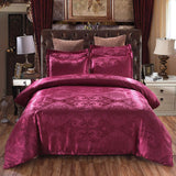 HULIANFU Jacquard Weave Duvet Cover Bed Euro Bedding Set for Double Home Textile Luxury Pillowcases Bedroom Comforter 220x240 no sheet