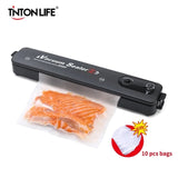 HULIANFU Vacuum Sealer Packaging Machine Film Sealer Vacuum Packer Household Food Vacuum Sealer Including 10Pcs Bags