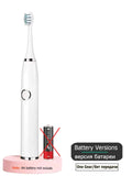 HULIANFU Super Sonic Electric Toothbrushes for Adults Kid Smart Timer Whitening Toothbrush IPX7 Waterproof Replaceable AA Battery Version