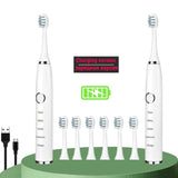 HULIANFU Super Sonic Electric Toothbrushes for Adults Kid Smart Timer Whitening Toothbrush IPX7 Waterproof Replaceable AA Battery Version