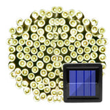 HULIANFU Solar String Fairy Light 200/100 LED Waterproof Outdoor Garland Solar Power Street Lamp Festoon Christmas Party For Garden Decor