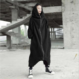 ZANZEA Winter Women Hooded Coats Female Long Sleeve Zip Long Jackets Oversized Fleece Overcoats Windbreakers Jackets Coats