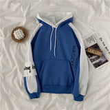 Hulianfu autumn winter Fake two-piece oversized women sweatshirt Korean style fleece hoodie Casual Pullovers harajuku solid streetwear