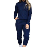 Hulianfu 2 Piece Set Spring Autumn Women Tracksuit Zipper Sweatshirt+Pants Sportwear Casual Women's Sports Suit Hoodies Set Female