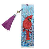 HULIANFU JIEME Christmas Diamond Painting Bookmark Santa Claus Snowman Elk DIY Diamond Mosaic Bookmark Wind Chime Pendant Special Gift