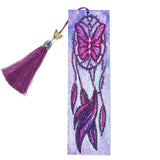 HULIANFU JIEME Christmas Diamond Painting Bookmark Santa Claus Snowman Elk DIY Diamond Mosaic Bookmark Wind Chime Pendant Special Gift