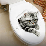 HULIANFU 2023 3D Lovely Pet Self-adhesive Wallpaper Children Living Room Bathroom Toilet Decals Mural Tattoo