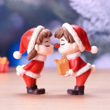 HULIANFU Mini Couple Figures Grandma Grandpa Sweety Lovers Couple Ornament For Fairy Garden Figurines Miniature Home Decoration