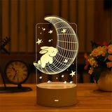 HULIANFU Romantic Love 3D Lamp Heart-shaped Balloon Acrylic LED Night Light Decorative Table Lamp Valentine Day Sweetheart Wife Gift