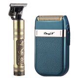 HULIANFU Professional Barber Hair Clipper Rechargeable Electric T-Outliner Finish Cutting Machine Beard Trimmer Shaver Cordless Corded