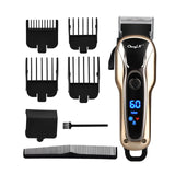 HULIANFU Professional Barber Hair Clipper Rechargeable Electric T-Outliner Finish Cutting Machine Beard Trimmer Shaver Cordless Corded