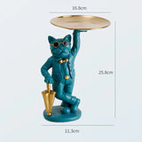 HULIANFU Nordic French Bulldog Sculpture Dog Statue Statue Jewelry Storage Table Decoration Gift Belt Plate Glasses Tray Home Art Statue