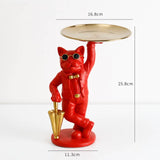 HULIANFU Nordic French Bulldog Sculpture Dog Statue Statue Jewelry Storage Table Decoration Gift Belt Plate Glasses Tray Home Art Statue
